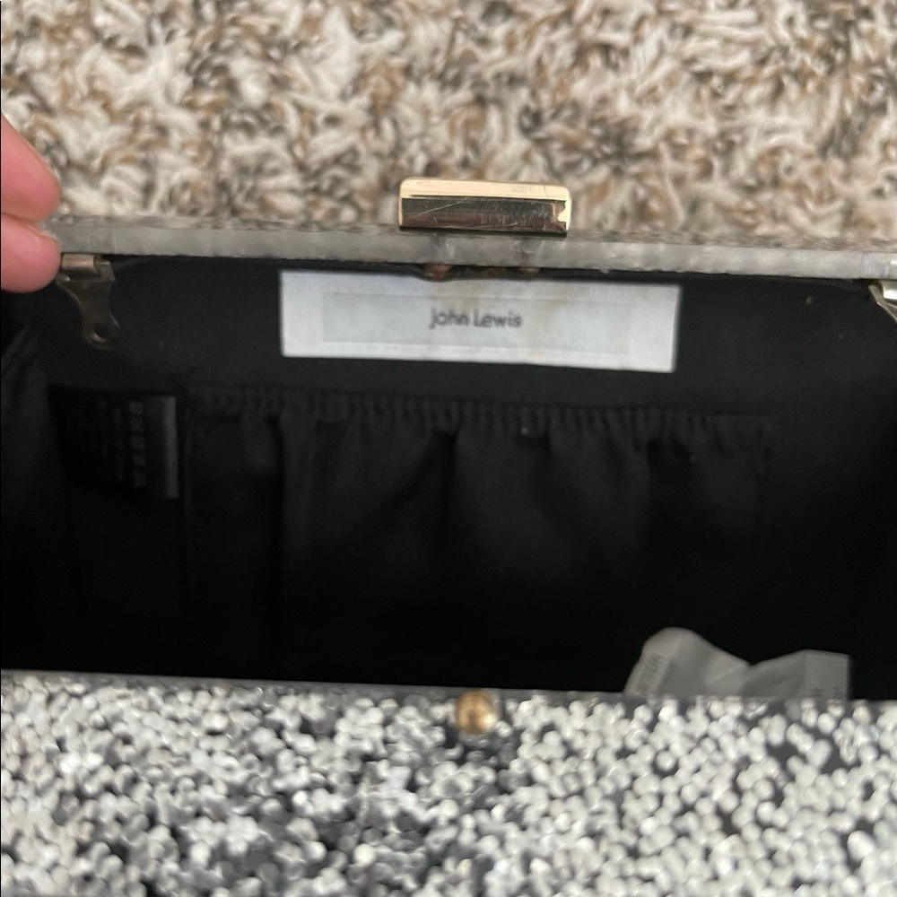 John Lewis Glitter Clutch Box Bag - Picture 13 of 13
